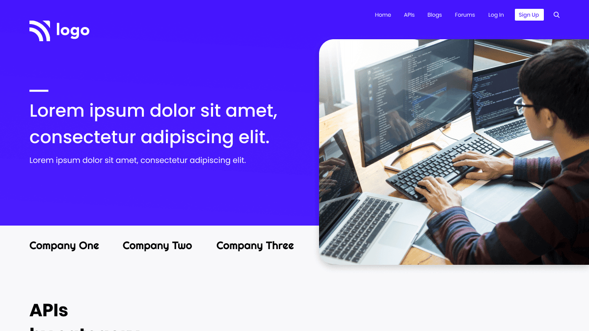 Developer Landingpage