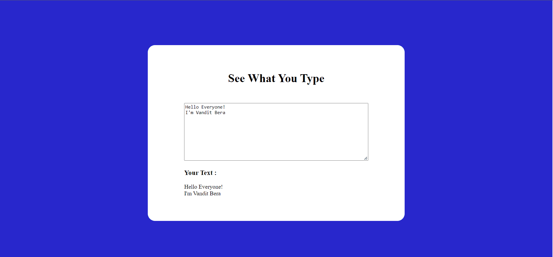See What You Type