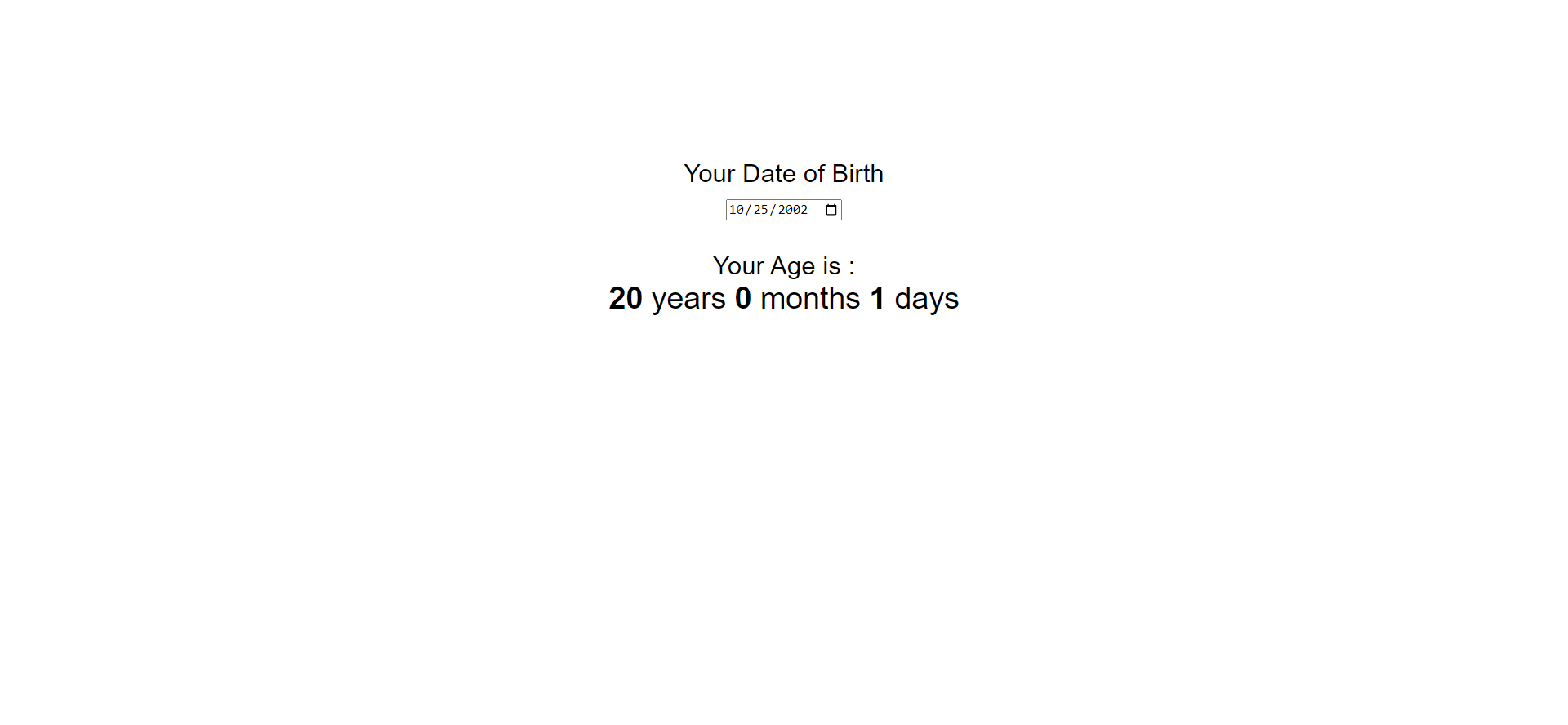 Age Calculator