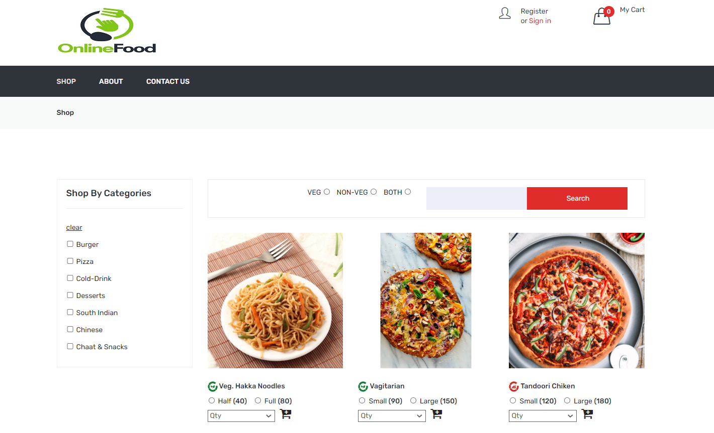 Online Food Ordering